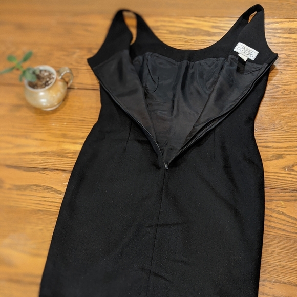 Vintage 100% Wool Little Black Dress, Made in Canada, Local Artist - Picture 2 of 6
